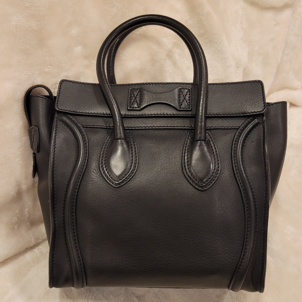 Celine Micro Luggage Tote Bag in black - Picture 2 of 16